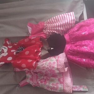 9-12M Pink baby girl special ocasion dresses 4pc